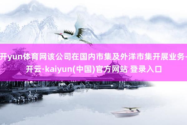 开yun体育网该公司在国内市集及外洋市集开展业务-开云·kaiyun(中国)官方网站 登录入口
