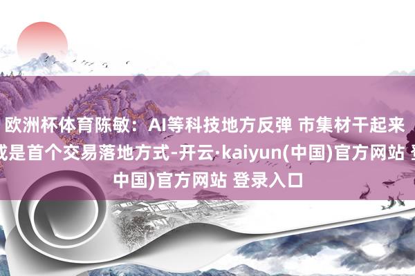 欧洲杯体育陈敏：AI等科技地方反弹 市集材干起来 AI眼镜或是首个交易落地方式-开云·kaiyun(中国)官方网站 登录入口