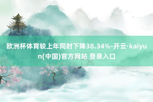欧洲杯体育较上年同时下降38.34%-开云·kaiyun(中国)官方网站 登录入口