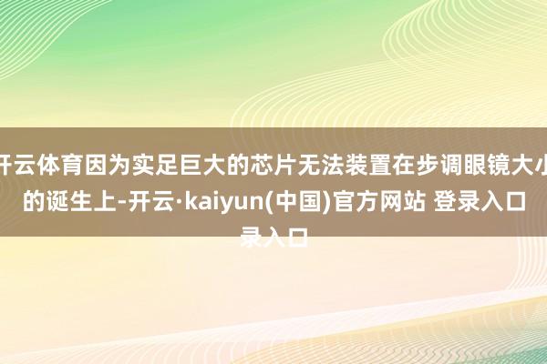 开云体育因为实足巨大的芯片无法装置在步调眼镜大小的诞生上-开云·kaiyun(中国)官方网站 登录入口