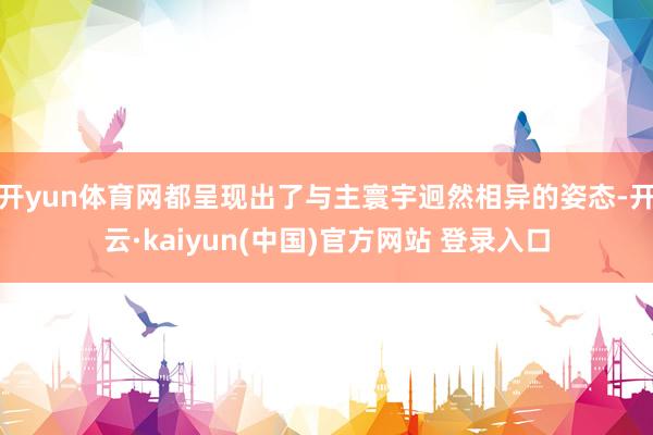 开yun体育网都呈现出了与主寰宇迥然相异的姿态-开云·kaiyun(中国)官方网站 登录入口