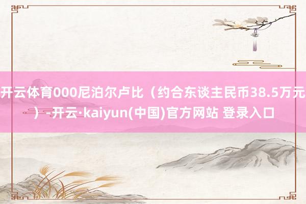 开云体育000尼泊尔卢比（约合东谈主民币38.5万元）-开云·kaiyun(中国)官方网站 登录入口