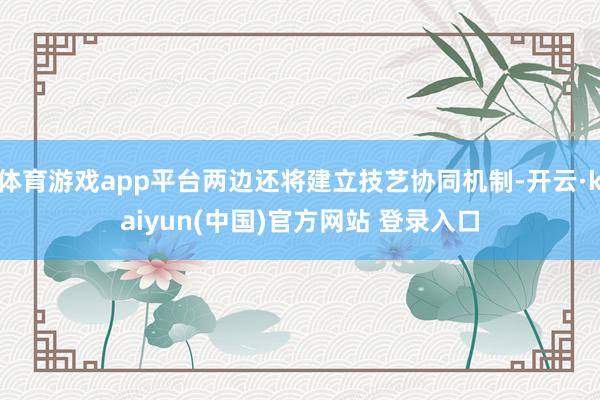 体育游戏app平台两边还将建立技艺协同机制-开云·kaiyun(中国)官方网站 登录入口