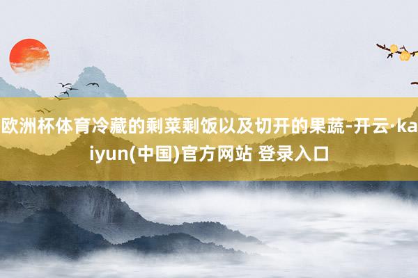 欧洲杯体育冷藏的剩菜剩饭以及切开的果蔬-开云·kaiyun(中国)官方网站 登录入口