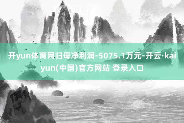 开yun体育网归母净利润-5075.1万元-开云·kaiyun(中国)官方网站 登录入口